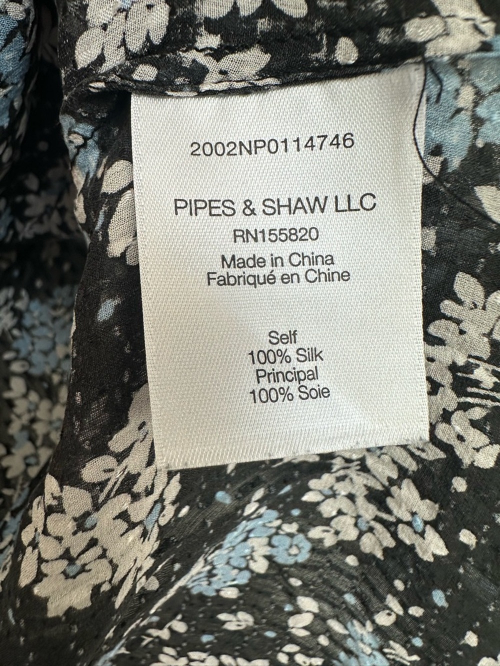 Veronica beard lowell floral blouse silk V-neck long sleeve top size 4 - Picture 11 of 16